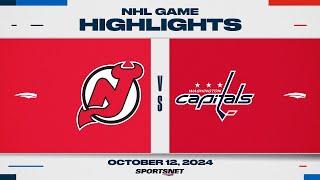 NHL Highlights  Devils vs. Capitals - October 12 2024