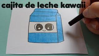 Como dibujar una cajita de leche kawaii ️