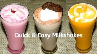 3 Delicious Milkshake Recipes for Summer  Quick & Easy Milkshake Recipes  Refreshing Milkshakes