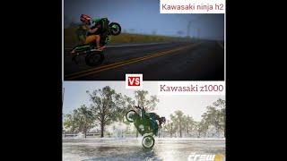 the crew 2 kawasaki z1000 VS kawasaki ninja H2