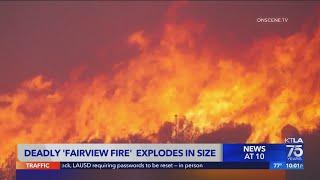 Deadly Fairview Fire in Hemet grows to 4500 acres