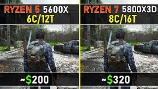 Ryzen 5 5600X vs Ryzen 7 5800X3D  10 Latest CPU Intensive Games Tested  Almost a generational leap