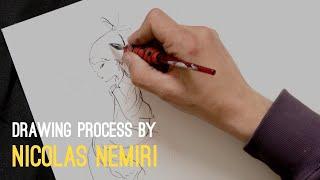 Drawing process by Nicolas Nemiri