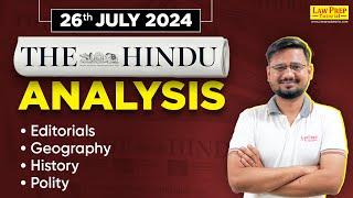 Daily HINDU News Paper Analysis  26th July  The HINDU for CLAT 2025 by Swatantra Sir