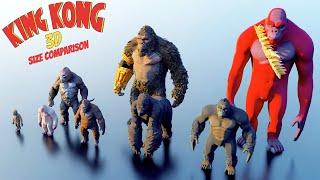 The Ultimate Kong Evolution 3D Size Comparison in 2024