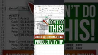 How to AutoFit EVERYTHING in Excel FAST #shorts