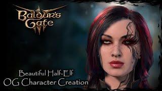 BALDURS GATE 3  Beautiful Half-Elf Original Character #113 - Female Character Creation