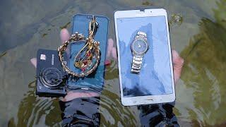 Someone Lost Gold Brooch Camera iPad Watch and Phone in The Stream  Fin and Return 