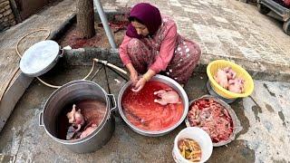 Rural lifeButchery and chicken slaughter by Leila Bano  watch and enjoy  dont forget to like