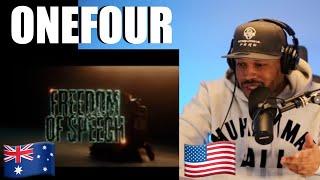 American Reacts to  ONEFOUR - Freedom Of Speech