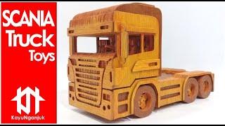 How to make wooden toy truck - SCANIA