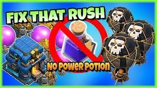 Clash of Clans - FIX THAT RUSH - Rushed Th 12 Attack Strategy with NO POWER POTION