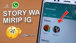 Cara membuat tampilan Status Whatsapp seperti Instagram