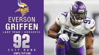 #92 Everson Griffen DE Vikings  Top 100 Players of 2017  NFL
