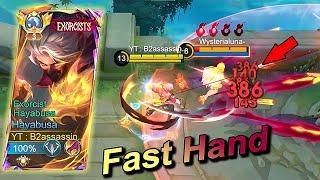 MANIACHAYABUSA SUPER FASTHAND COMBO 1HIT TOP GLOBAL HAYABUSA -Mobile Legends