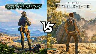 STAR WARS OUTLAWS VS STAR WARS JEDI SURVIVOR Comparison Will BLOW YOUR MIND 4k60fps