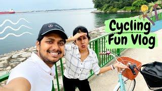 Couple Fun Vlog Tamil  Walk Into The Secluded Island  Cycling Fun Vlog  Hidden Gems in Singapore