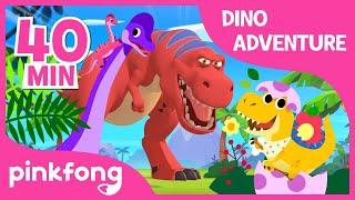 Tyrannosaurus Rex and more  +Compilation  Dino Adventure  Pinkfong Songs for Children