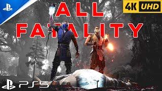 MORTAL KOMBAT 1 ALL FATALITIES FOR EVERY CHARACTER MK1  PART 1