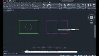 Autocad Basit ama Pek Yapılmayanlar Serisi -1  M2P Komutu ile İki Noktanın Merkezi Yakalamak