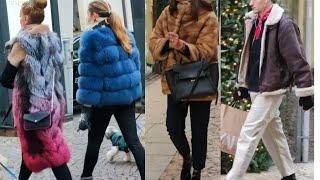 Shearling Coats Flying Jackets & Fur Coats are back in style this season Street Style ITALY #vogue