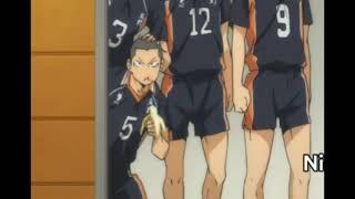 Tanaka eating banana  HAIKYUU SEASON 2  Funny Moments