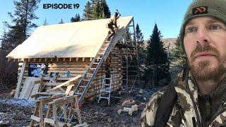 Winter Log Cabin Build on Off-Grid Homestead EP19