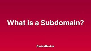 What is the meaning of a Subdomain? Audio Explainer