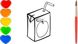 How to draw apple juice for kids