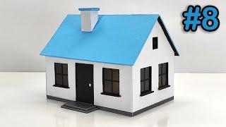 Simple Mini House With Cardboard  Miniature House #8
