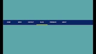 Navigation bar with border bottom hover  HTML and CSS