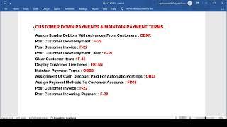 27 Customer Down Payments and Payment Terms in Sap Fico - OBXRF-29F-22F-39F-32OBB8OBXIFD02