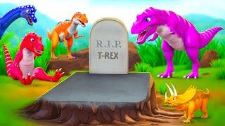 R I P King Trex - Dinosaurs Takes Revenge on Spinosaur - Dinosaurs Heartwarming Videos