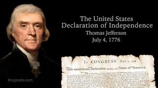 The Declaration of Independence Spoken by Thomas Jefferson  TinyGrads