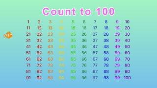 Count up to 100 Video  Numbers 1 to 100 in English  Skip Counting - Golden Kids Learning