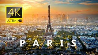 Paris France  in 4K 60FPS ULTRA HD Video by Drone