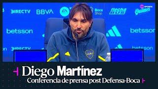 EN VIVO Diego Martínez habla en conferencia de prensa tras Defensa y Justicia vs. Boca