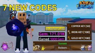 *NEW* ALL WORKING CODES IN KING LEGACY JULY 2024  KING LEGACY CODES GEMS