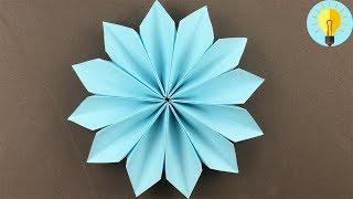 Blume Basteln mit papier Blume falten einfach kinder DIY Bastelideen