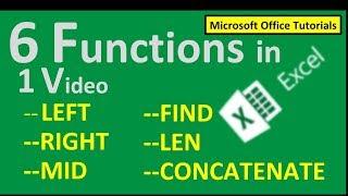 Left Right Mid Len Find and Concatenate Function