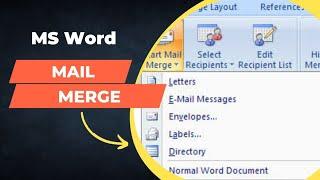 mail merge in ms word document create master document create data source  insert merge fields