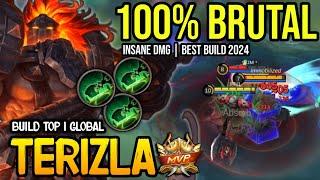 TERIZLA BEST BUILD 2024  BUILD TOP 1 GLOBAL TERIZLA GAMEPLAY  MOBILE LEGENDS