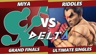 Delta 4 GRAND FINALS - Miya Game & Watch Vs. Riddles Kazuya Smash Ultimate - SSBU