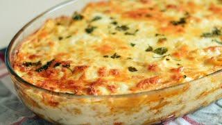 White Sauce Pasta And Chicken Bake  Creamy Bechamel Sauce