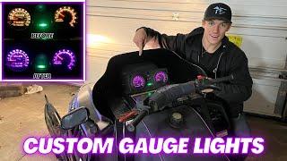Installing Purple LED Gauge Lights In My Polaris Indy XLT Crazy Bright