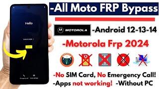 -All Motorola Moto FRP Bypass 2024 Without PC -Moto Android 121314 Frp Google Account -No Apps