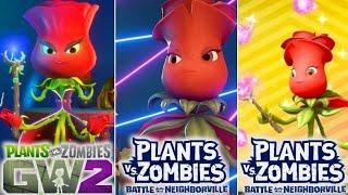 Evolution of The Rose 2016 - 2022 - Plants vs Zombies Garden Warfare 2 & Neighborville