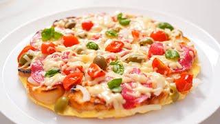 PIZZA without dough in a frying pan The perfect recipe for a quick meal