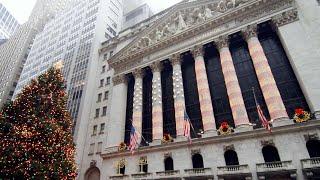 Walking around New York Stock Exchange Lower Manhattan - Wall Street NYC 4K