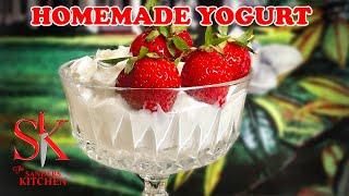 HOMEMADE CREAMY YOGURT  SUPER EASY  STEP BY STEP INSTRUCTIONS & RECIPE